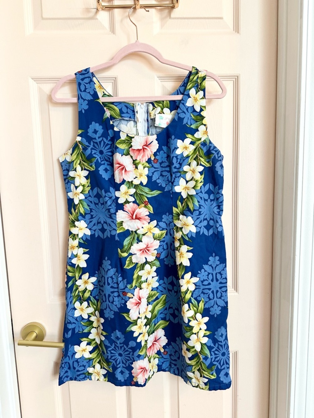 Vintage blue Hawaiian dress